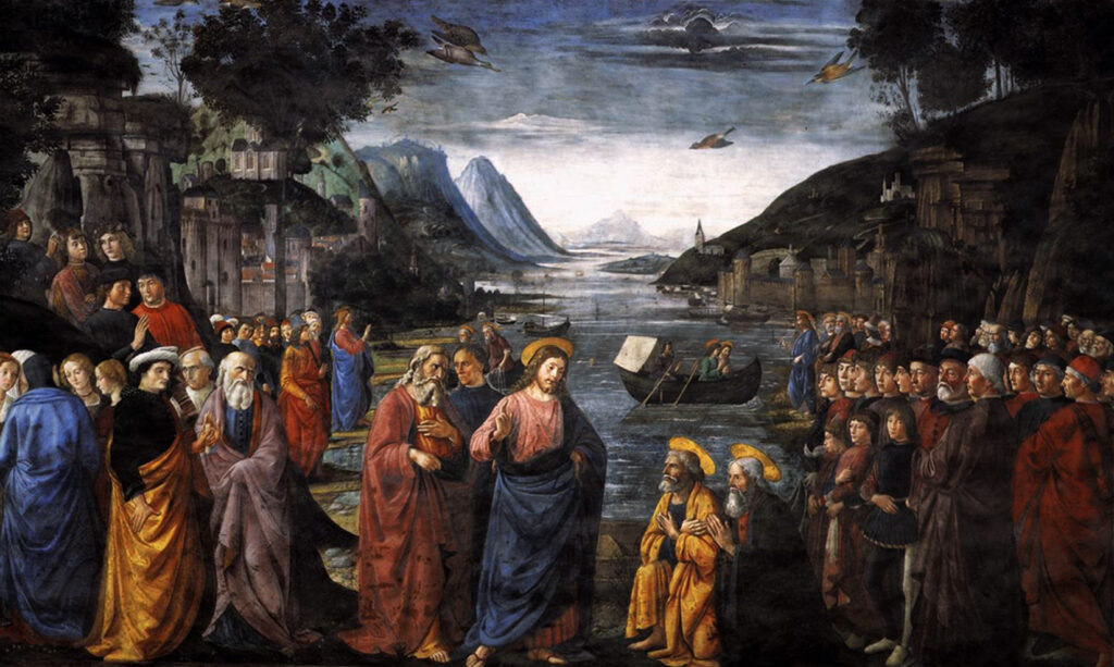 calling of the apostles domenico ghirlandaio, 1481