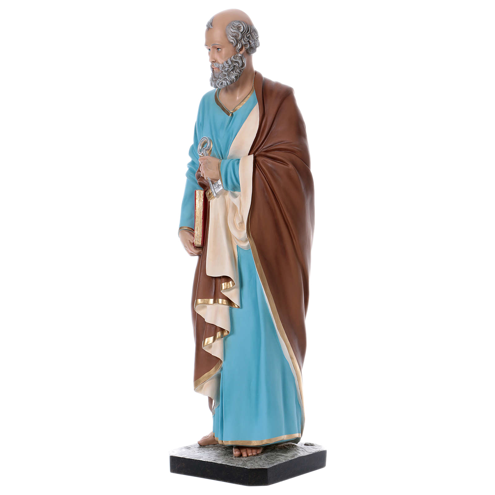 st peter statue, 110 cm colored fiberglass